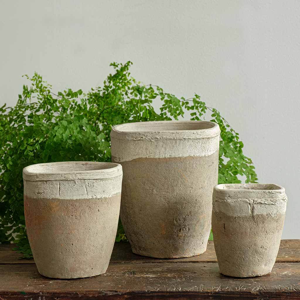 Farmer's Pot Squared Cylinder || Cotswold White