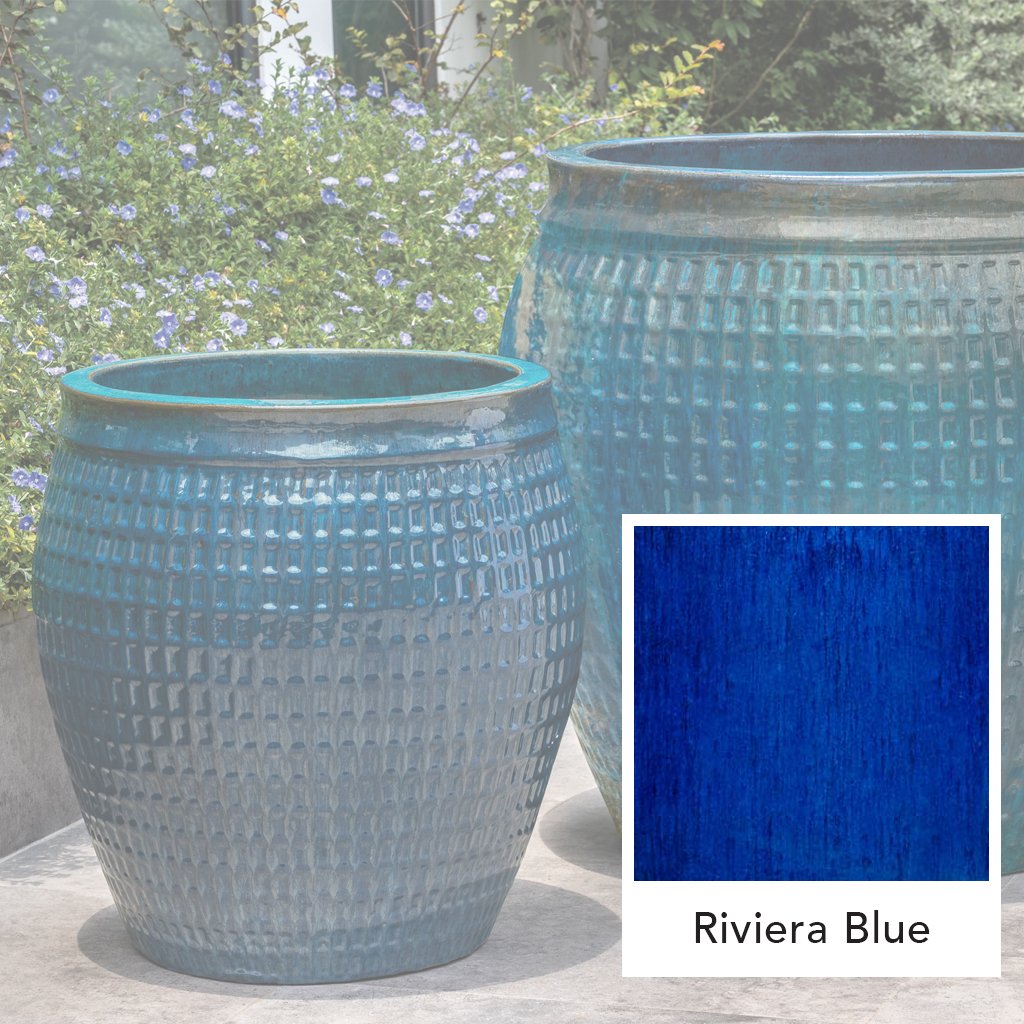 Plant pot Riviera Blue 38 x 38 x 69 cm main image 0