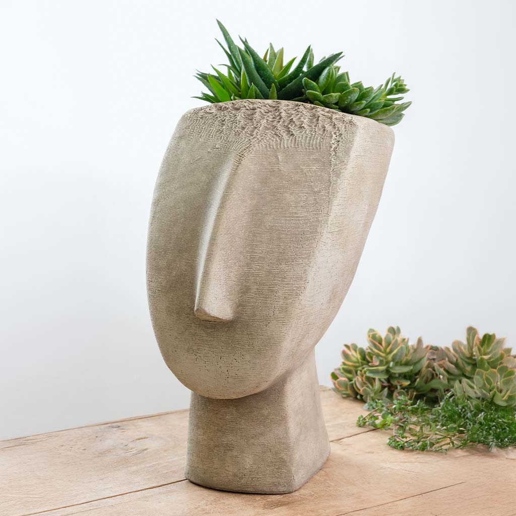 ceramic head planter pot Cycladic Head Planter