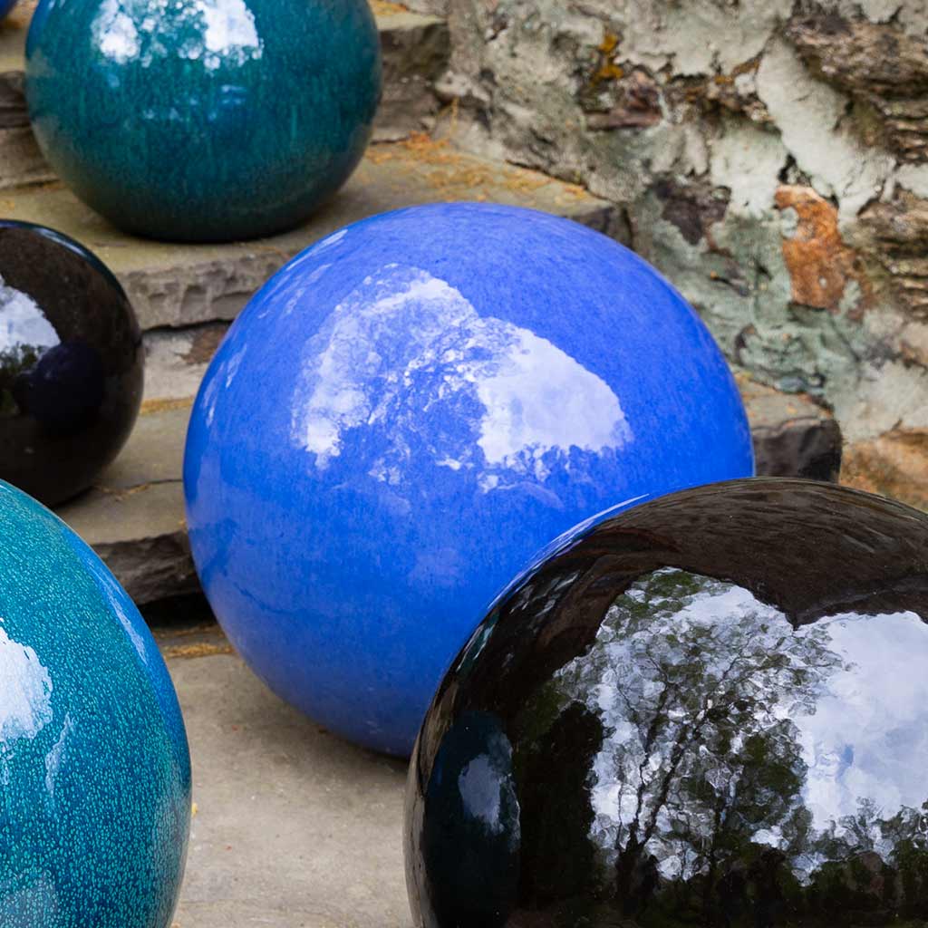 Glazed Sphere, Large || Riviera Blue.