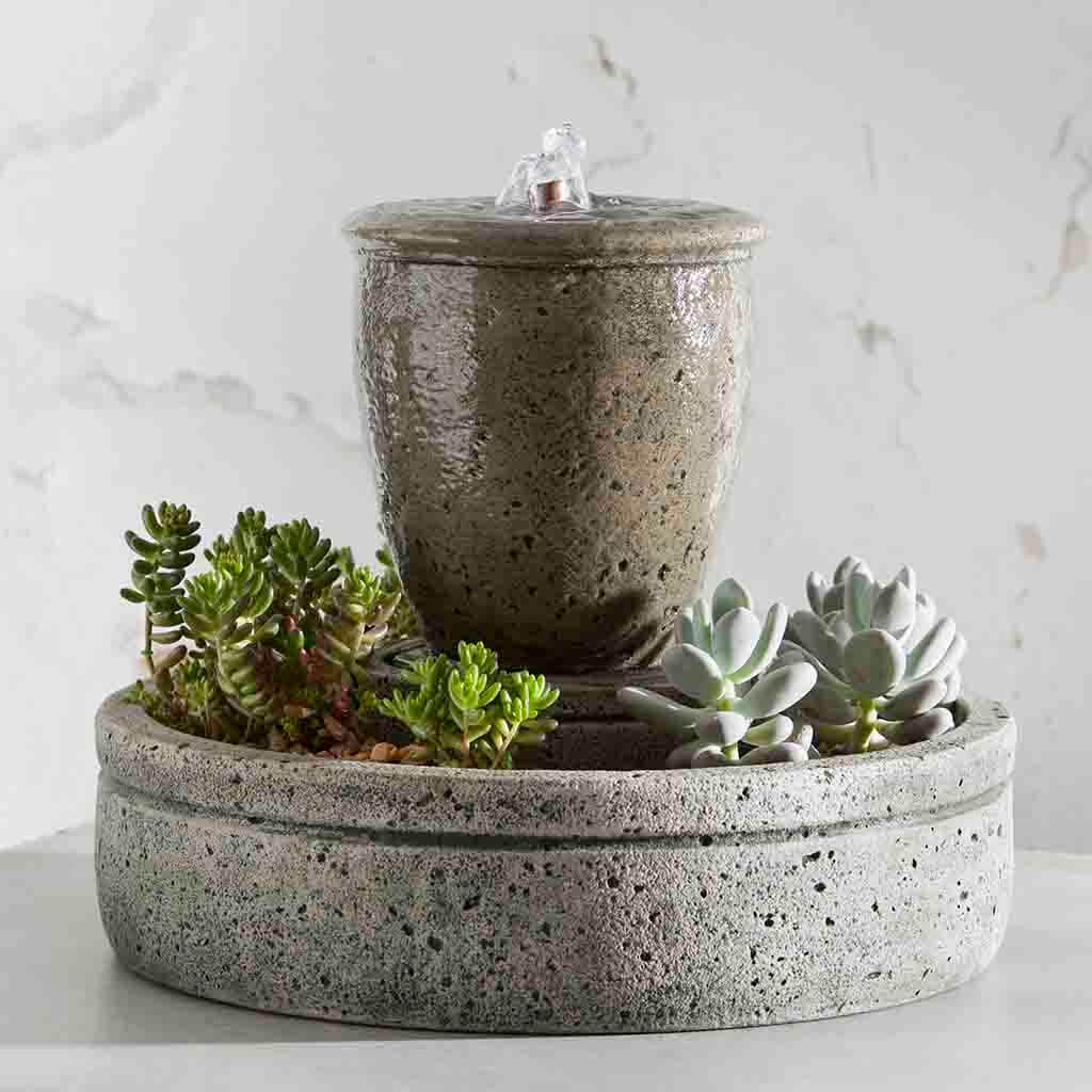 M-Series Textured Spa Fountain with Planter