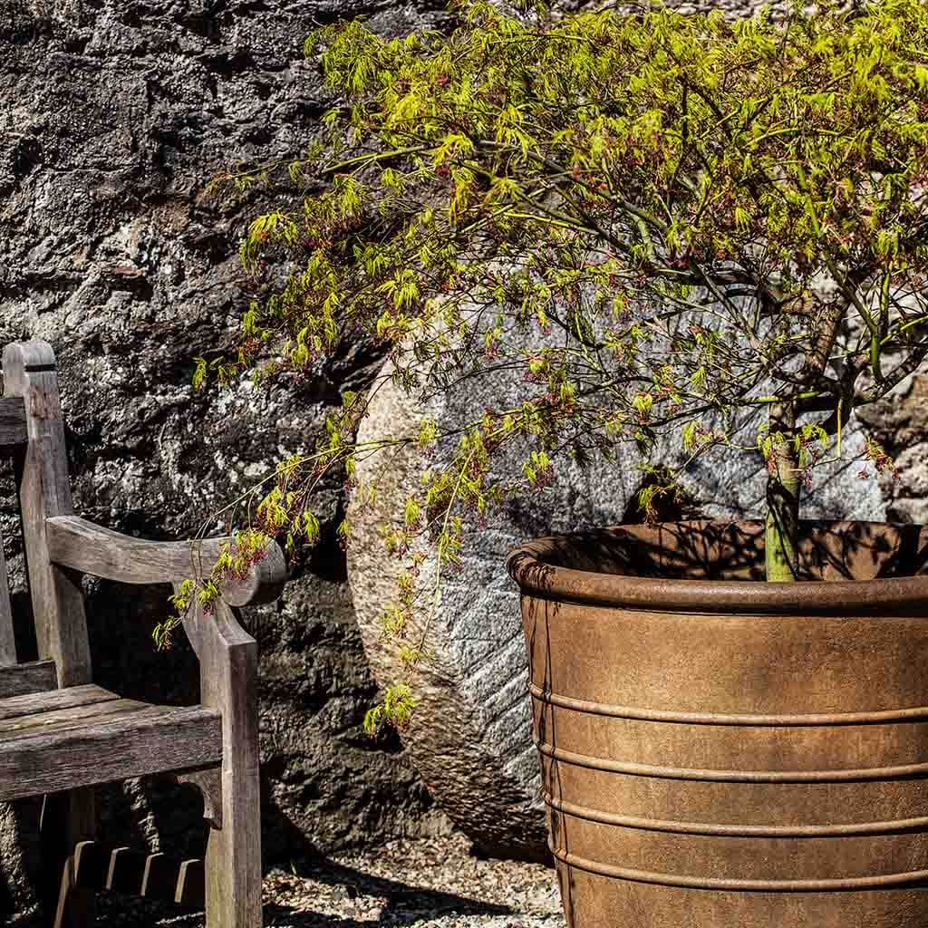 Campania International Urbino Planter, XLG, Aged Limestone