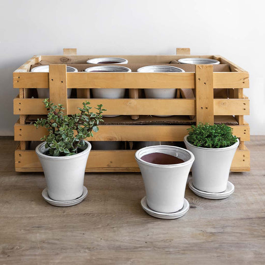Audrey Planter Crate || Linen White