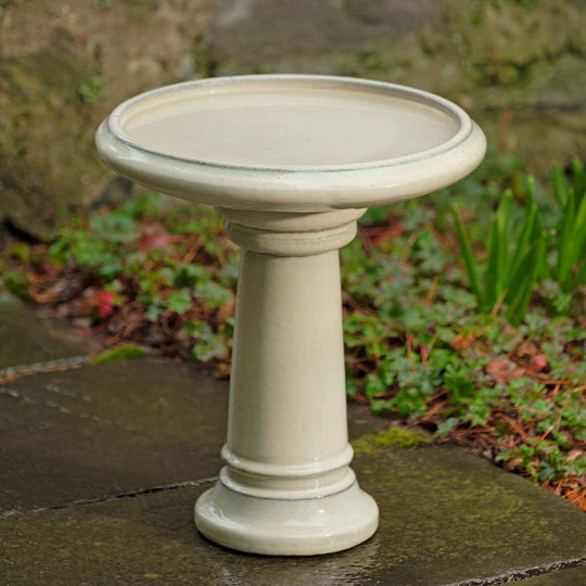 Terrace Birdbath || Antique White
