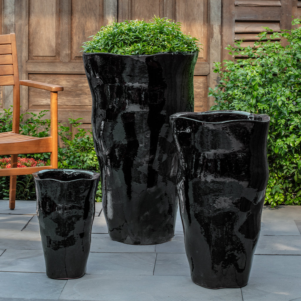 Foxglove Planter, Tall || Obsidian