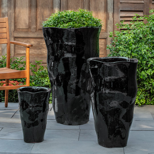 Foxglove Planter, Tall || Obsidian