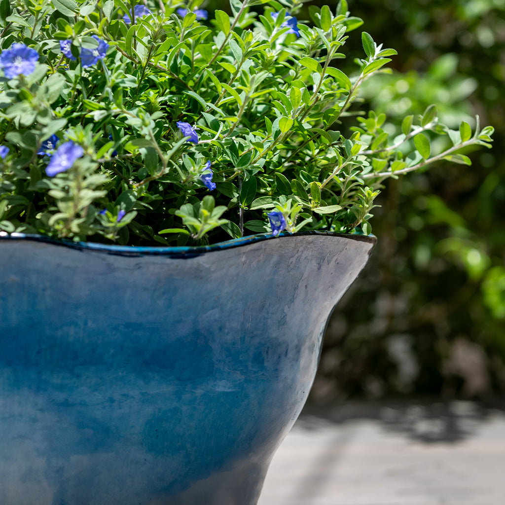 Foxglove Planter, Low || Antique Jade