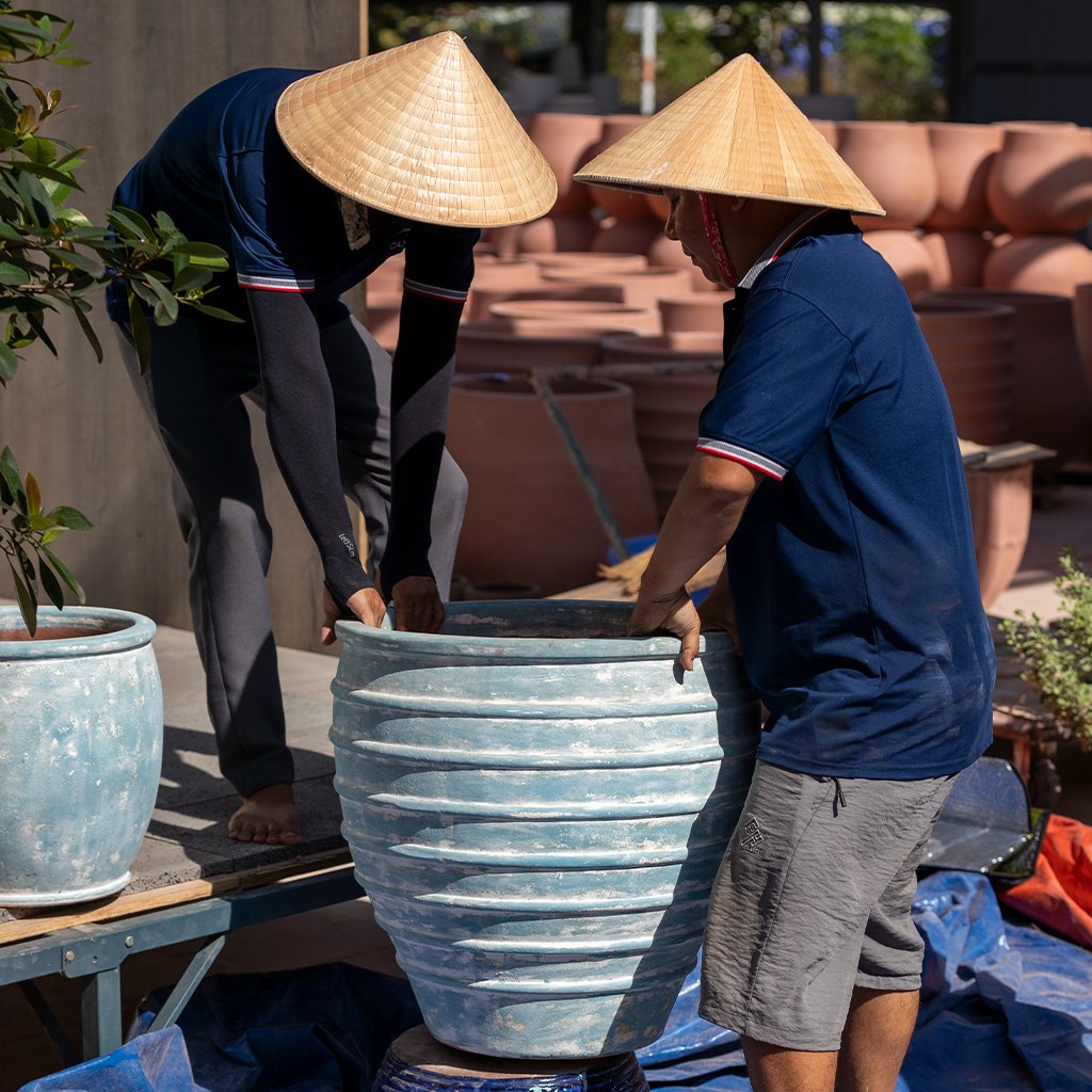 Vari Planter || Murano Celeste