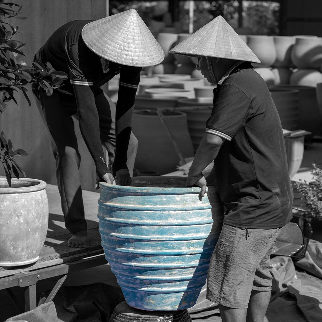 Vari Planter || Murano Celeste