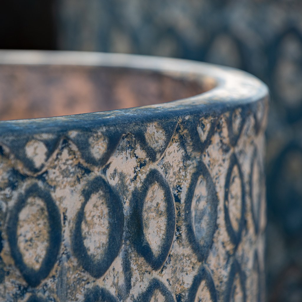 Oriel Planter, Low || Murano Blu