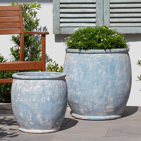 Brooke Planter || Murano Celeste