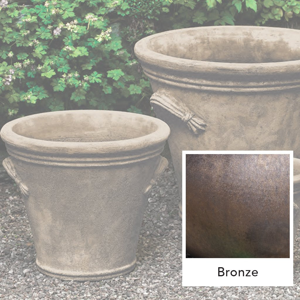 Fluted Handle Planter || Bronze