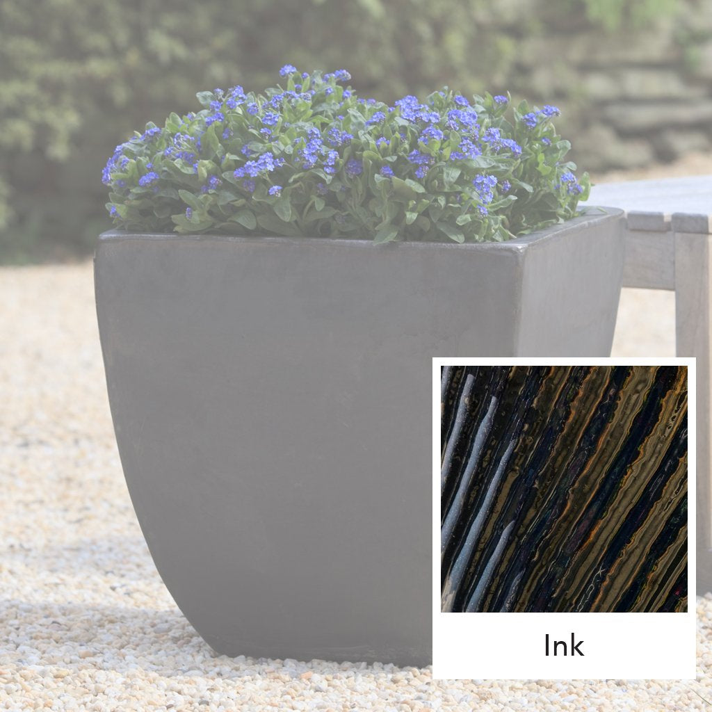 Mika Square Planter || Ink