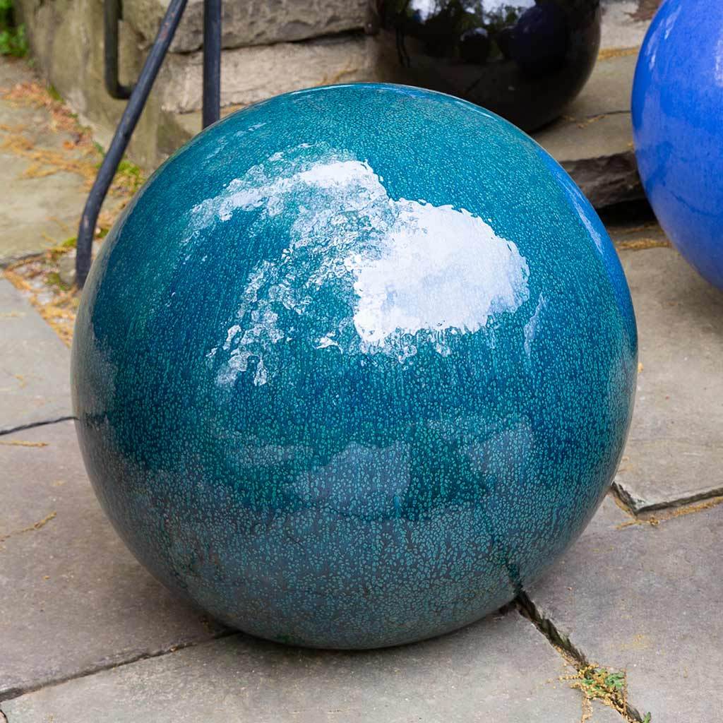 Glazed Sphere, Medium || Indigo Rain