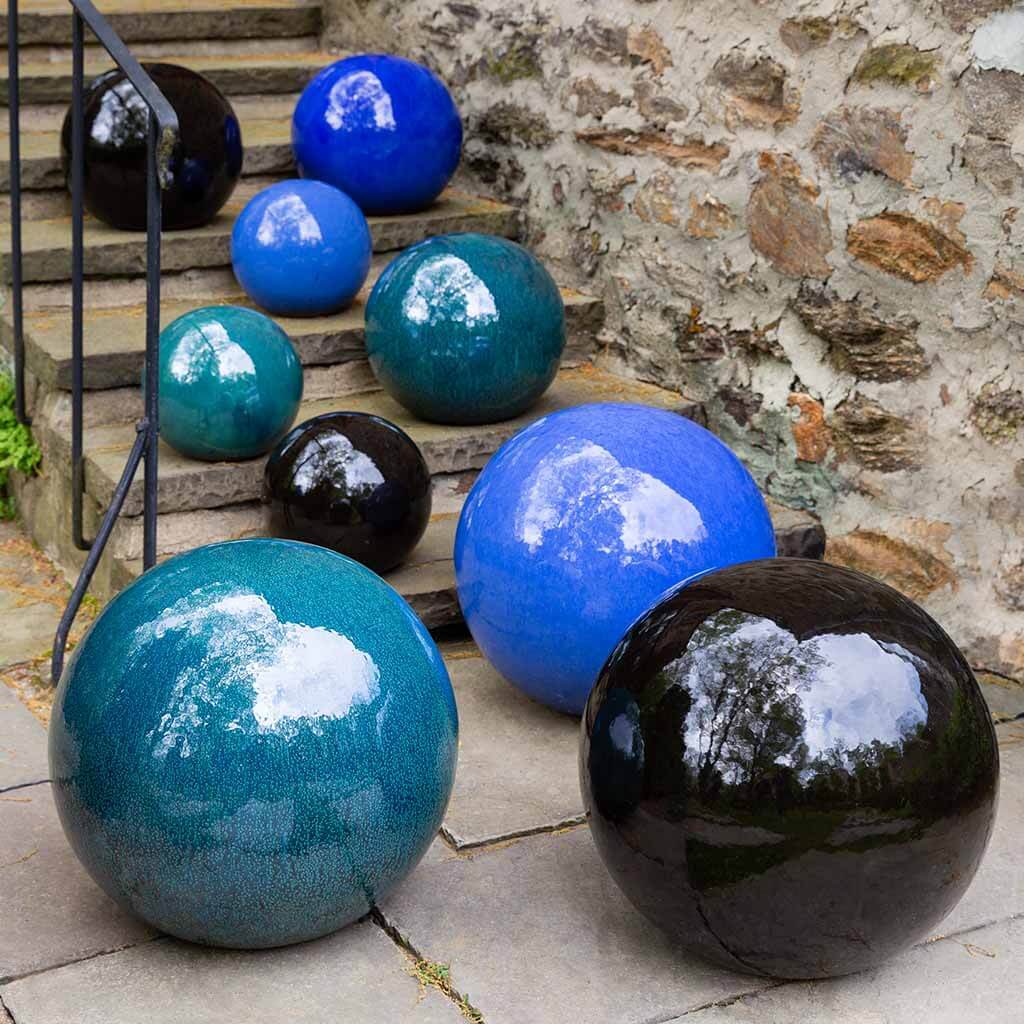 Glazed Sphere, Small || Indigo Rain