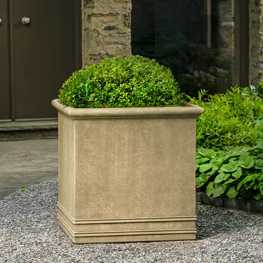 Square Rolled Rim Planter || Terra Antique