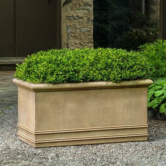 Rolled Rim Trough Planter || Terra Antique