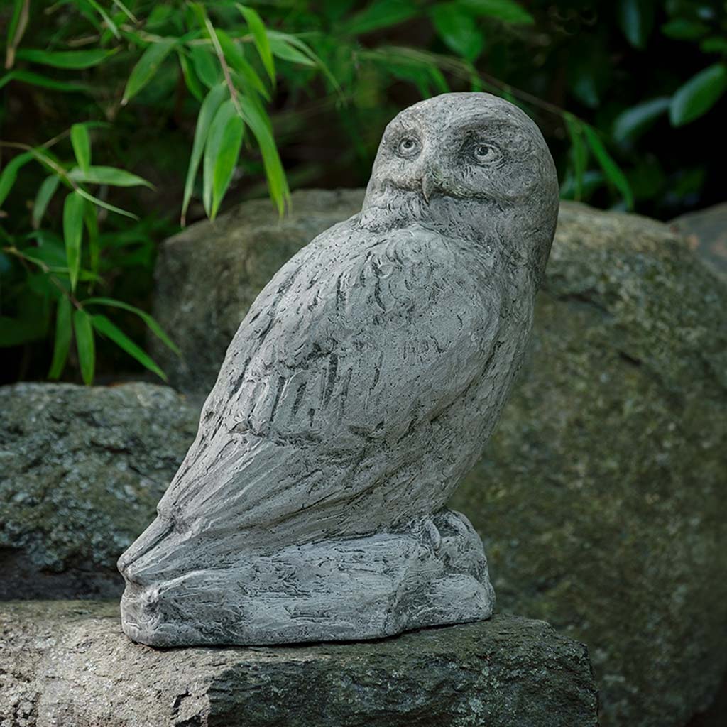 Polar Owl Garden Statue