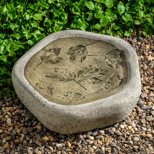 Woodland Leaves Birdbath