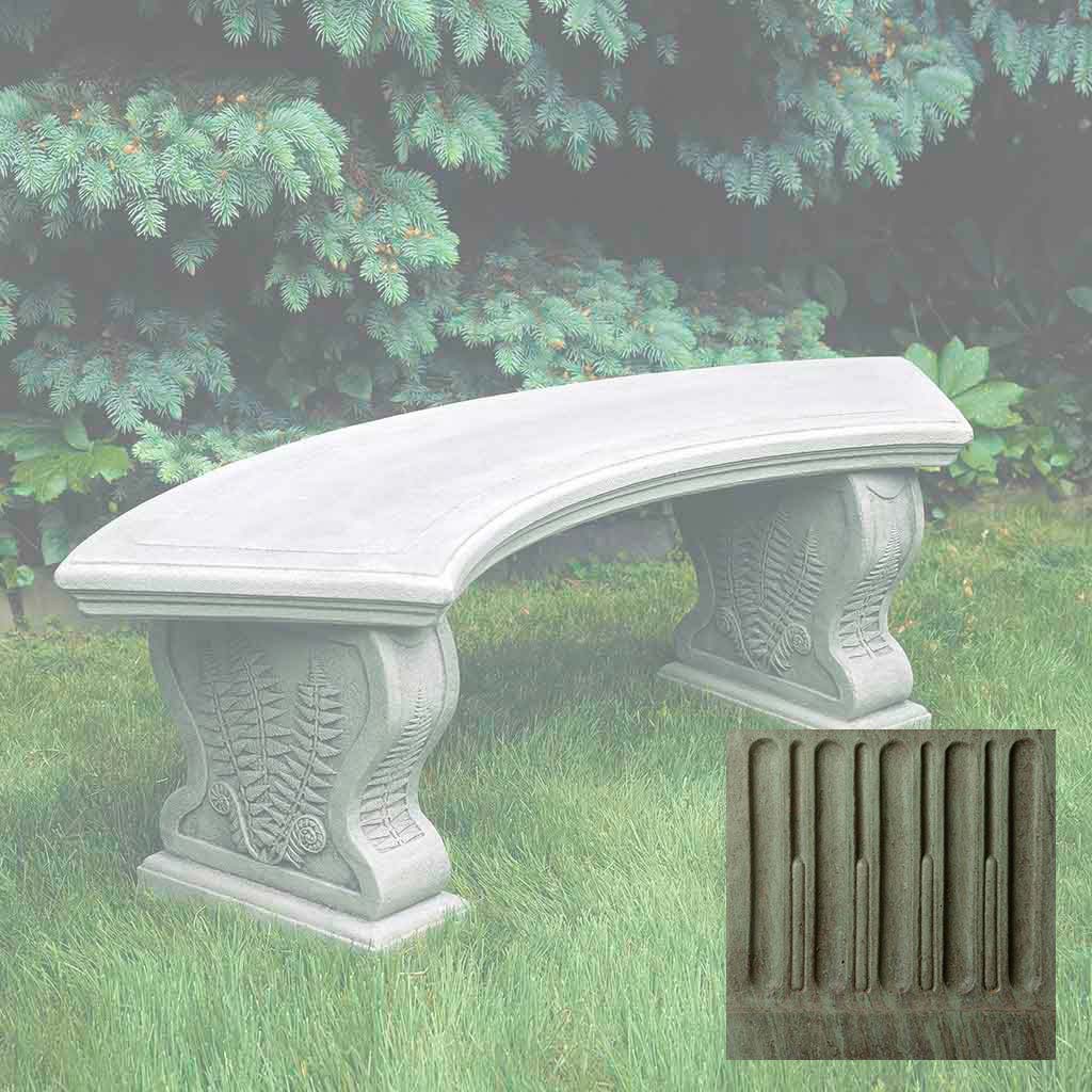 Curved Woodland Ferns Bench | shop-campania