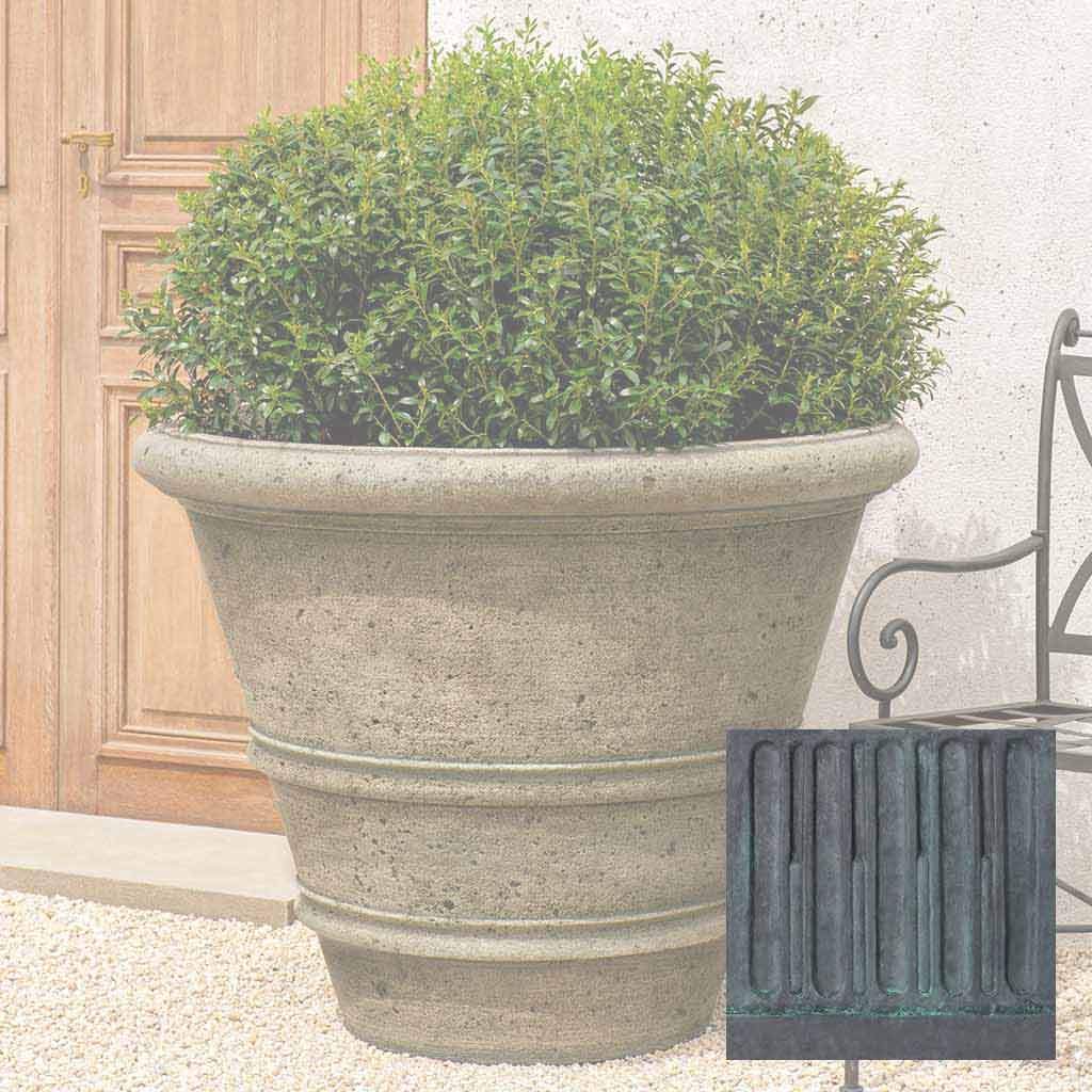 Textured Rolled Rim Planter, Large