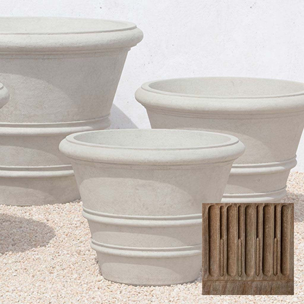 Flat Rim Planter Classic Rolled Rim Planter, Large | shop-campania