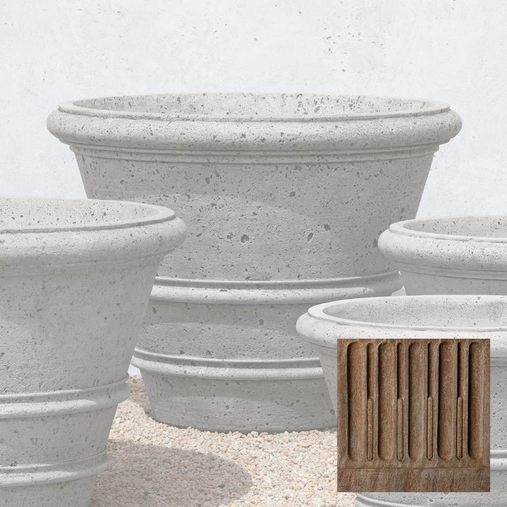 Textured Rolled Rim Planter, Large