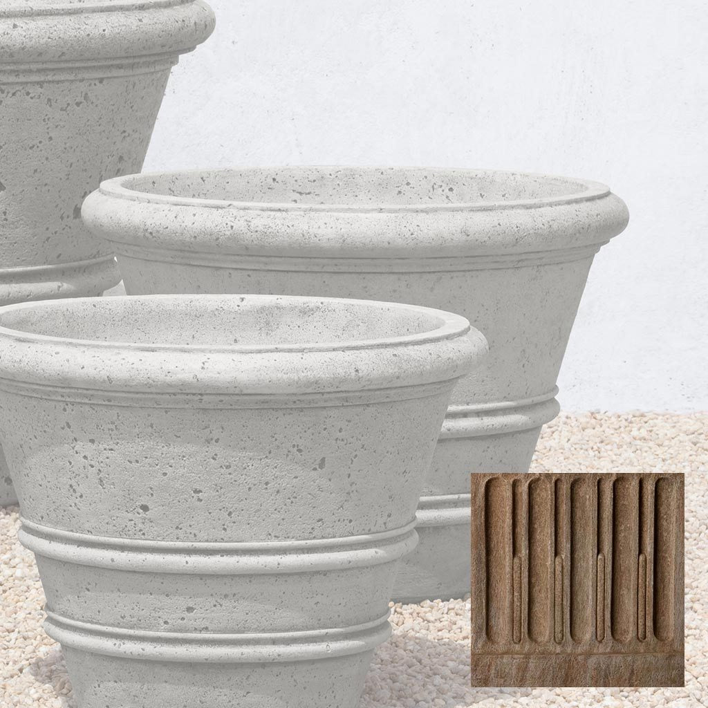 Textured Rolled Rim Planter, Large
