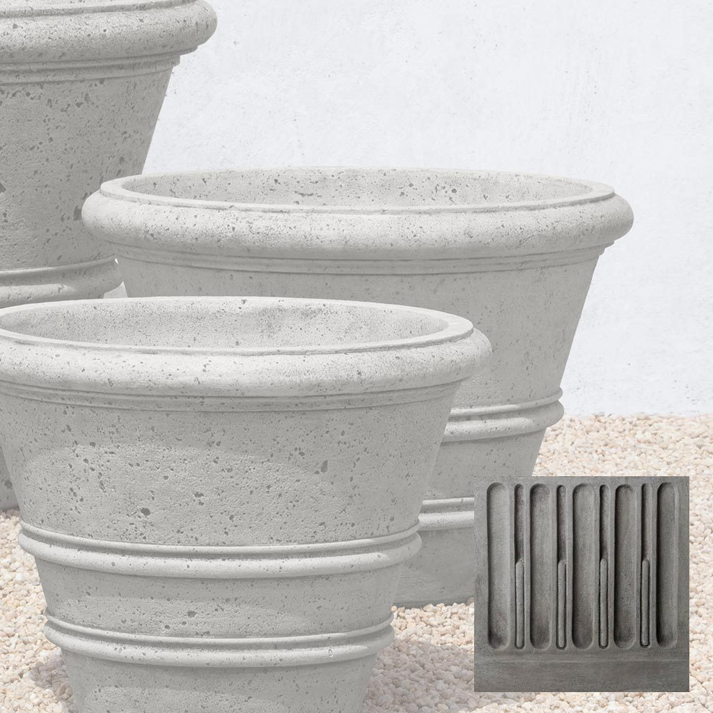 Textured Rolled Rim Planter, Large