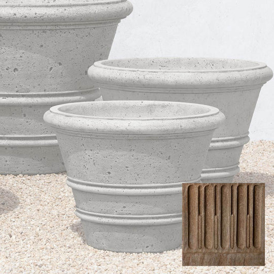 Textured Rolled Rim Planter, Large