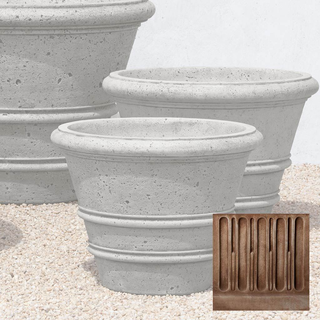 Textured Rolled Rim Planter, Large