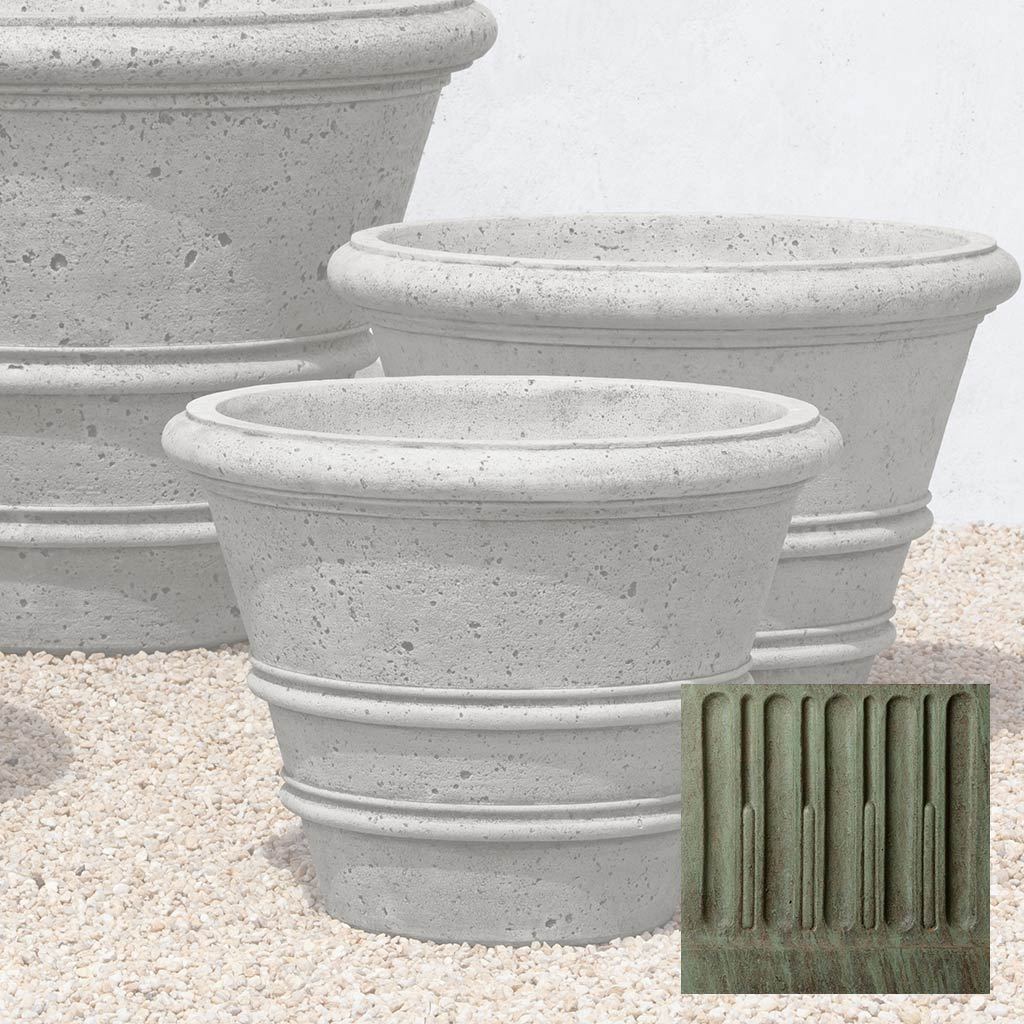 Textured Rolled Rim Planter, Large