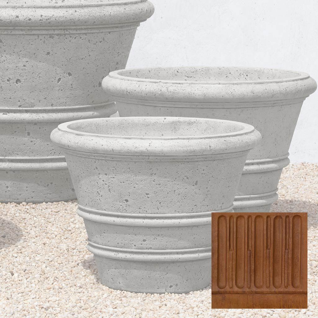Textured Rolled Rim Planter, Large