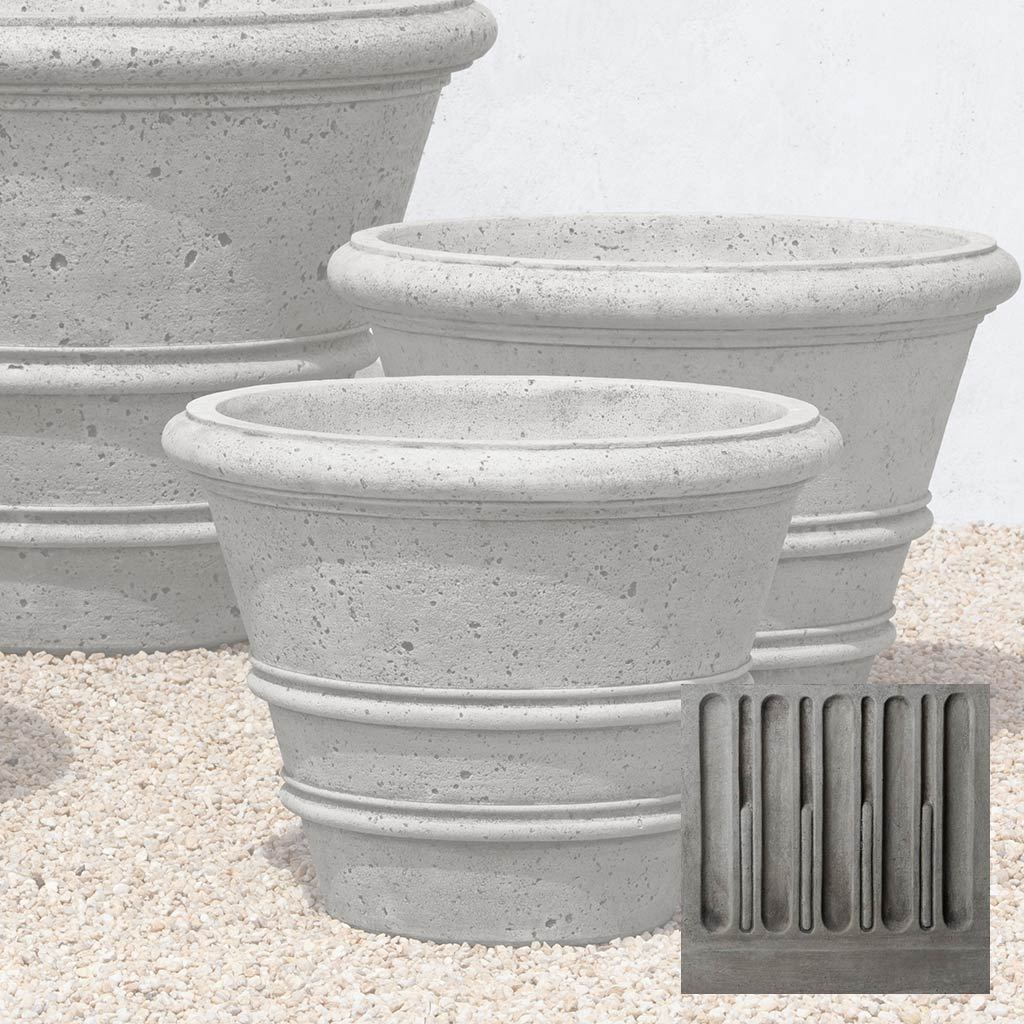 Textured Rolled Rim Planter, Large