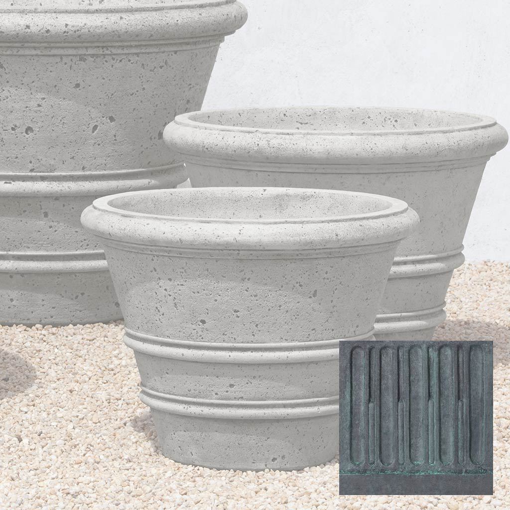 Textured Rolled Rim Planter, Large