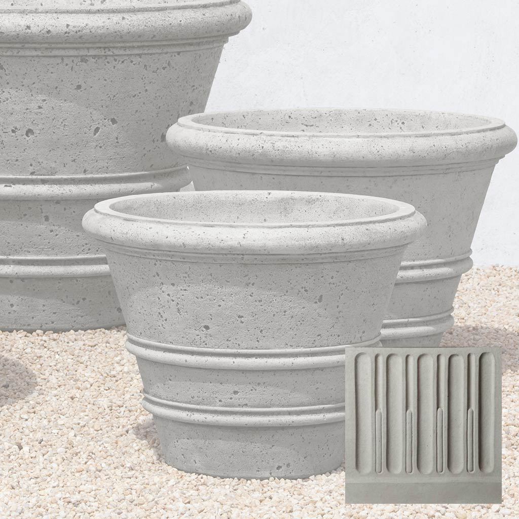 Textured Rolled Rim Planter, Large