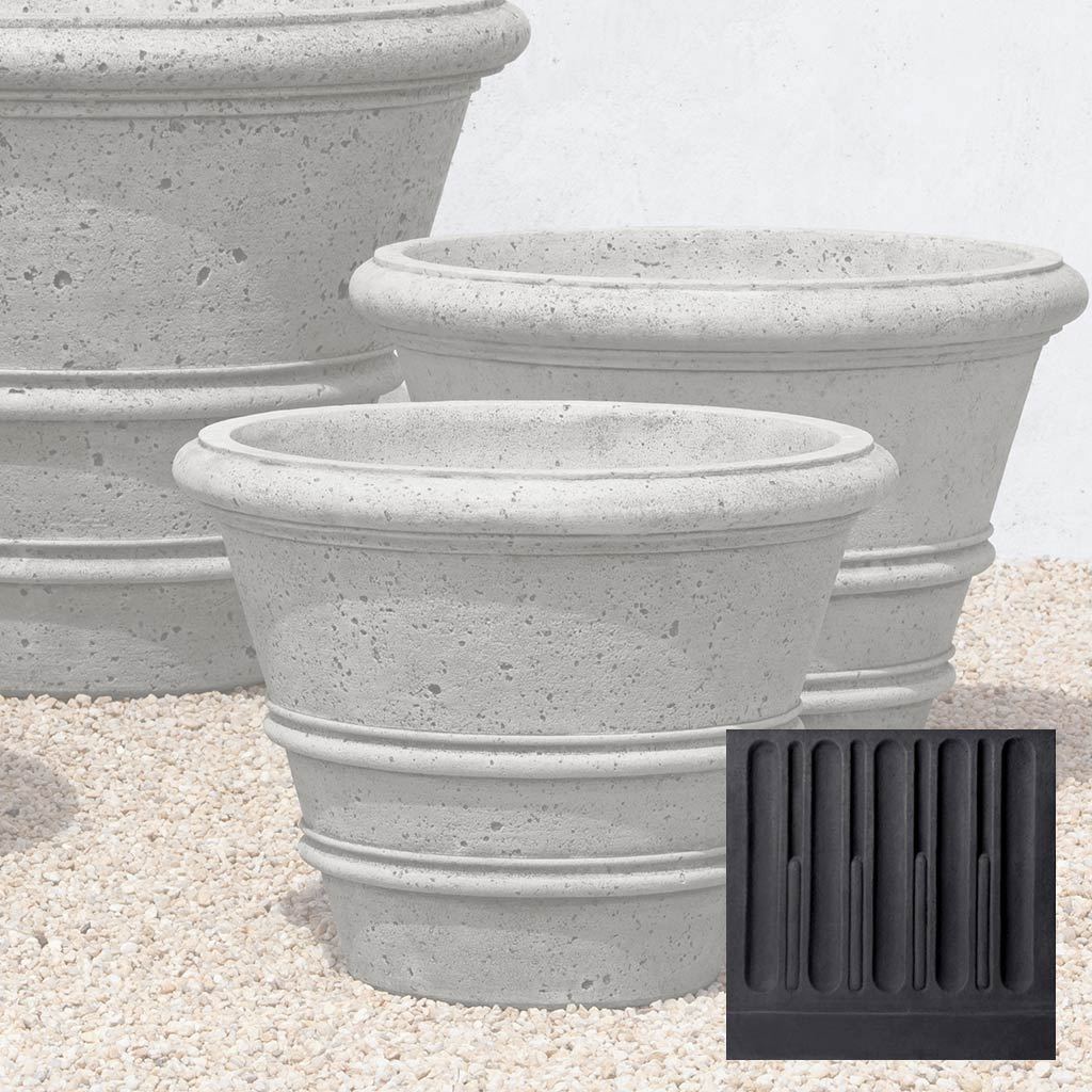 Textured Rolled Rim Planter, Large