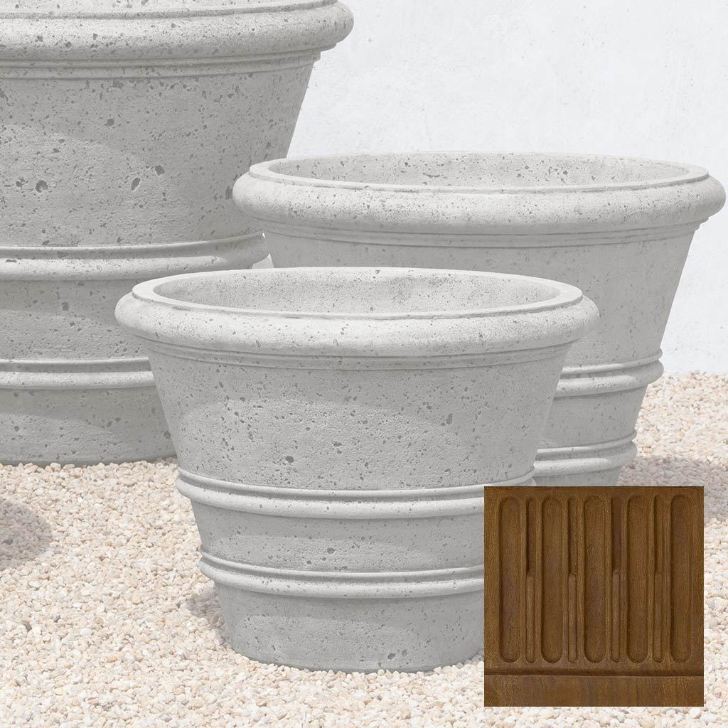 Textured Rolled Rim Planter, Large