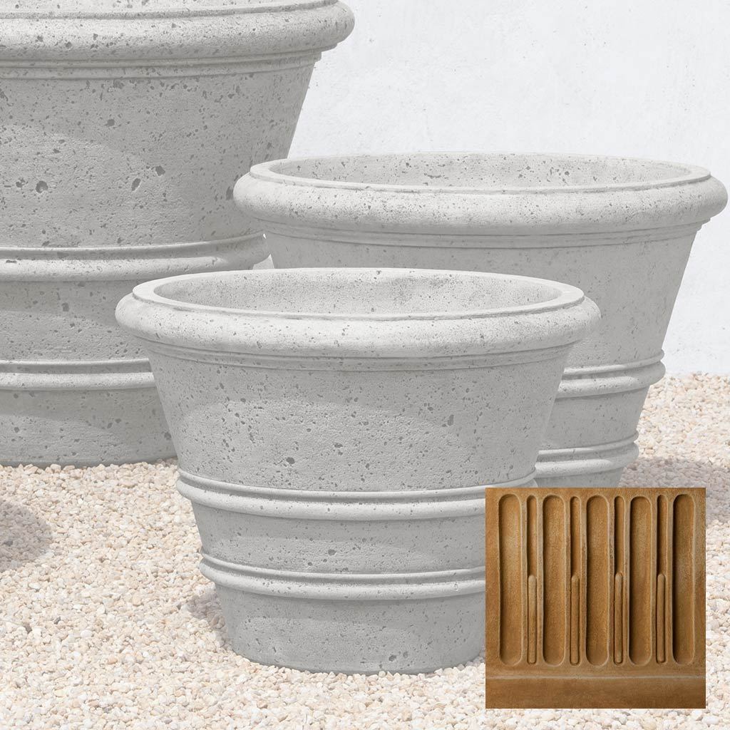 Textured Rolled Rim Planter, Large