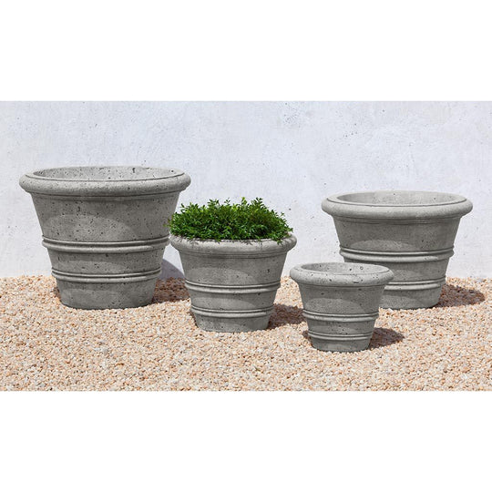 Textured Rolled Rim Planter, Medium
