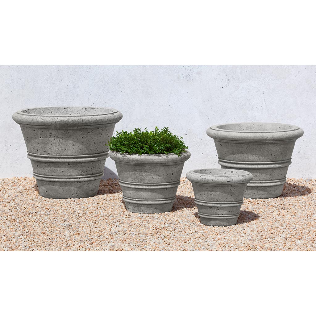 Textured Rolled Rim Planter, Medium