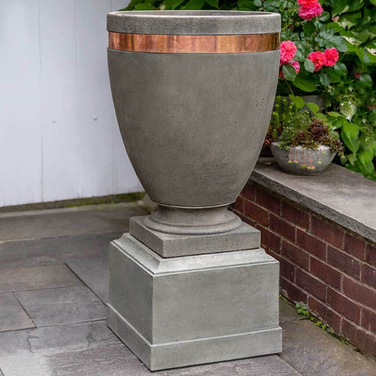 Moderne Tall Planter w/ 12" Pedestal