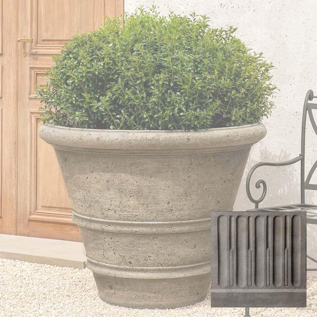 Textured Rolled Rim Planter, Large