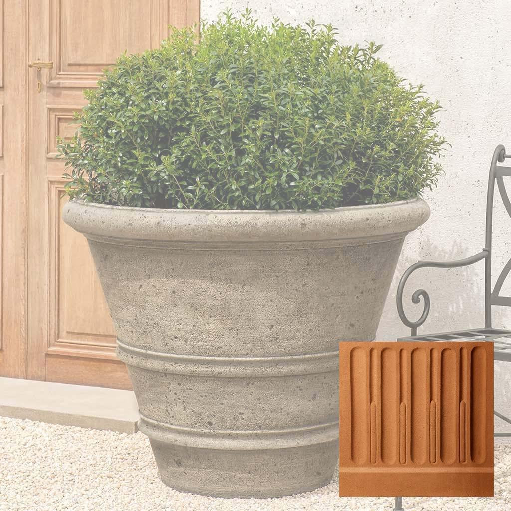 Textured Rolled Rim Planter, Large