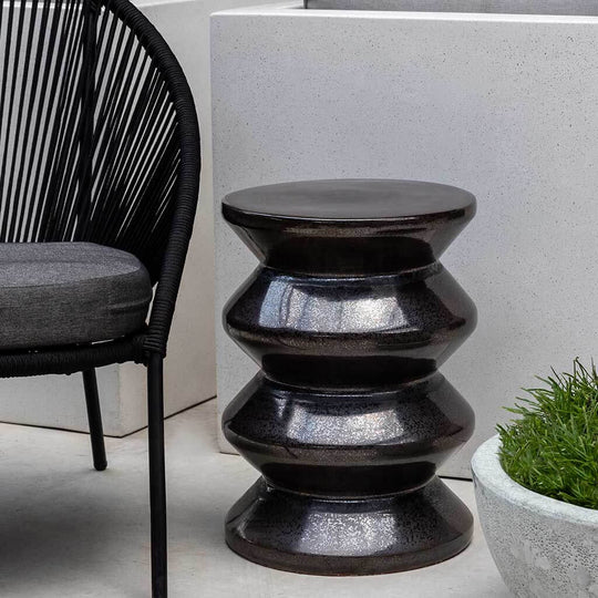 Zigzag Garden Seat || Ice Black