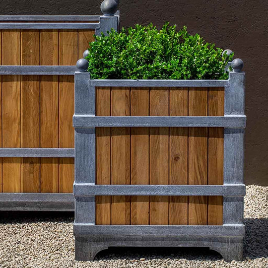 Manoir Oak Planter || Zinc with Oak
