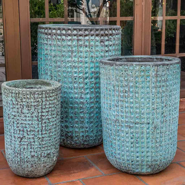 Paraiso Ceramic Planters Verdigris Green