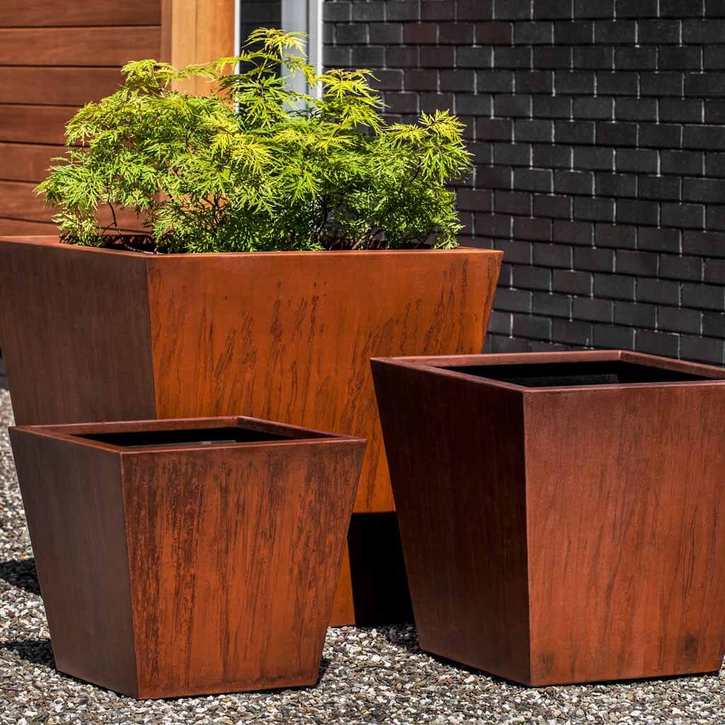 Steel Tapered Square Planter || Steel