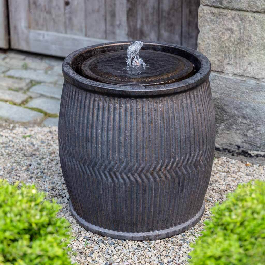 Rain Barrel Fountain || Bronze