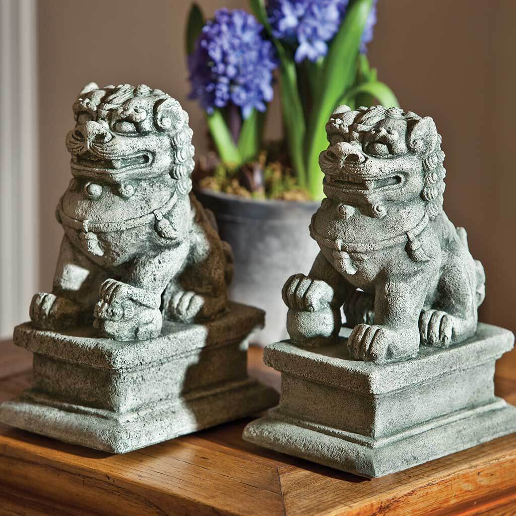 Small Temple Foo Dog Left and Right Set